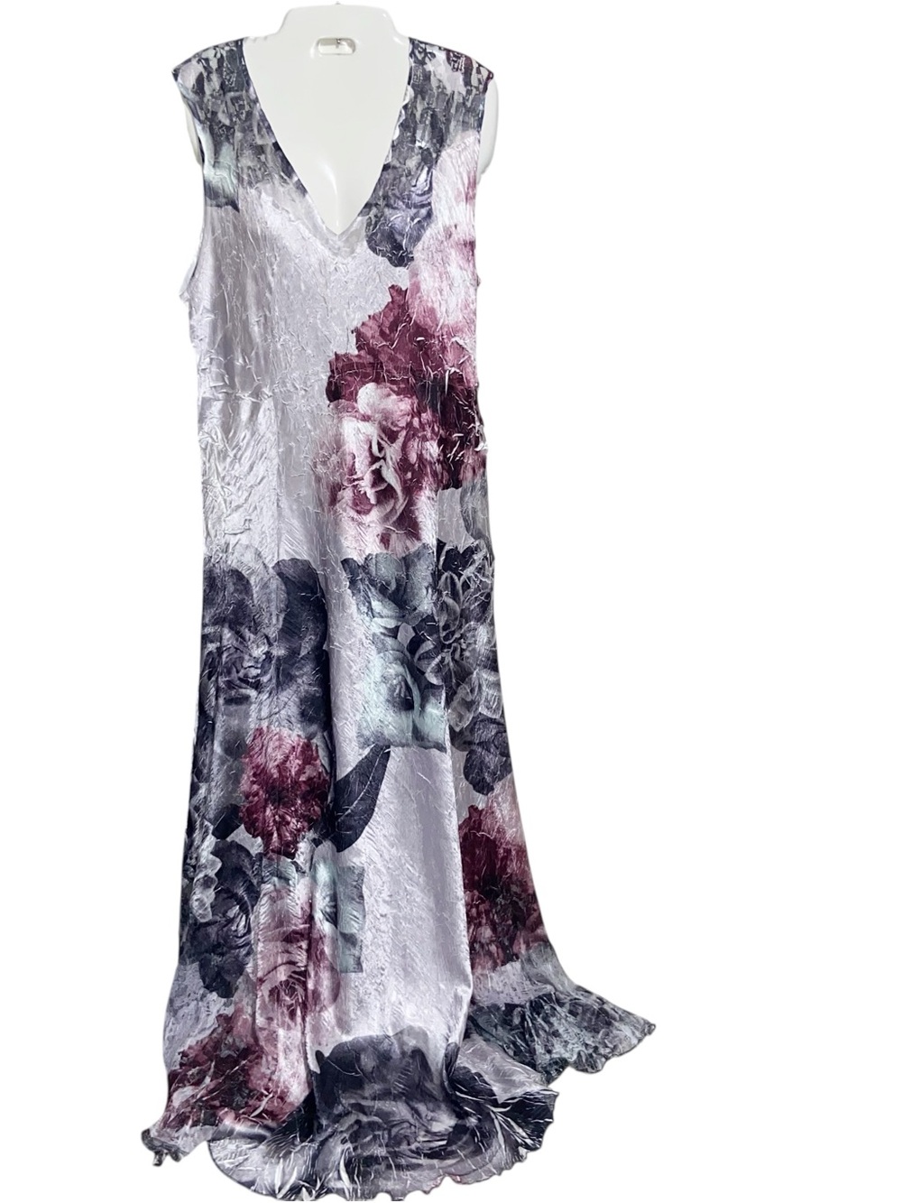 Komarov Dress Womens Large Charmeuse Wedding Fairy Corset Lace Up Back Floral